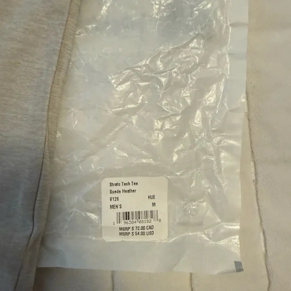 Vuori Strato Tech Tee - Suede Heather Mens Medium - Picture 3 of 4